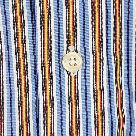 Polo Ralph Lauren Shirt Oxford Mens Large Multicolor Stripe LS Button Down - Picture 5 of 10